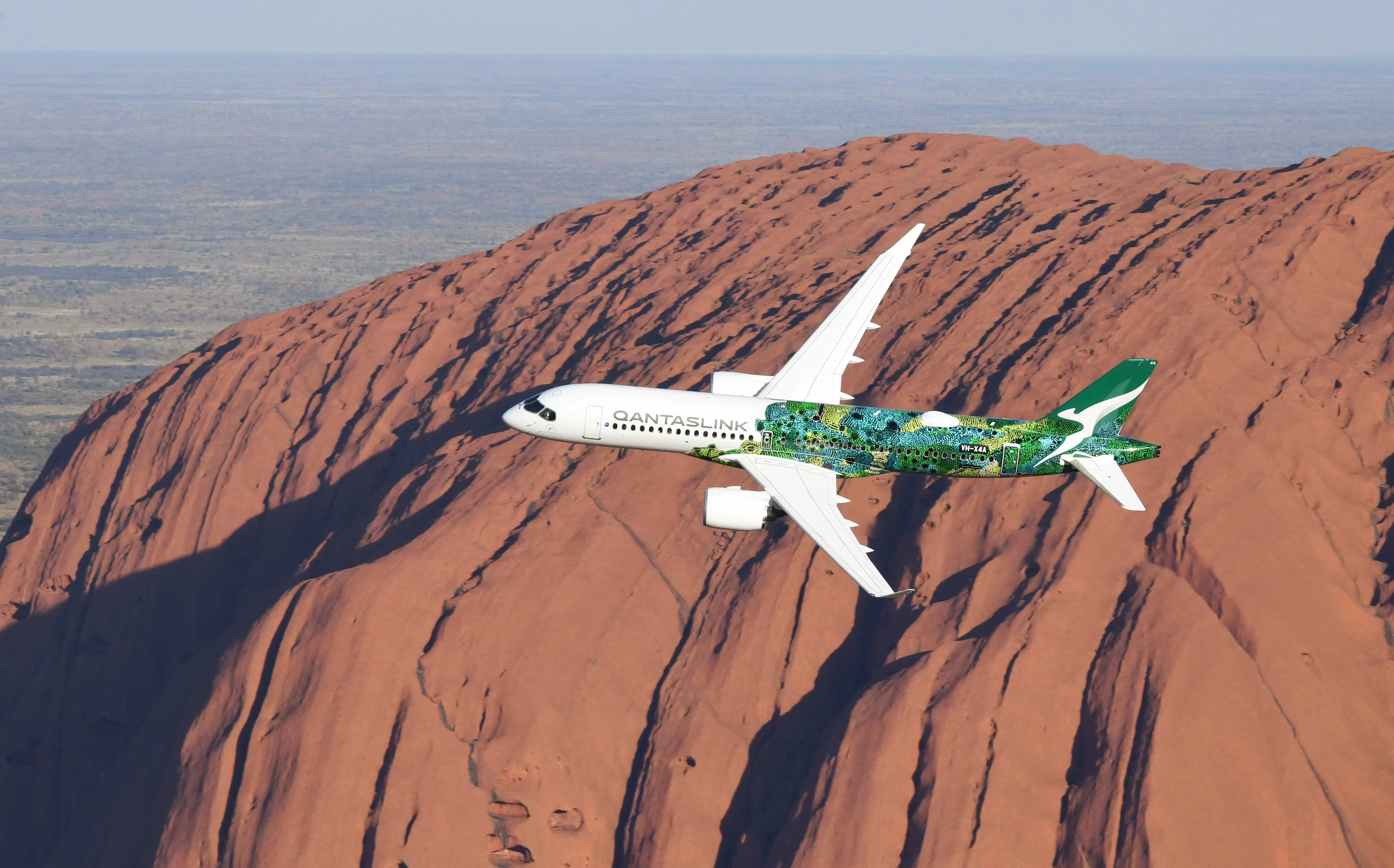 Airbus A220 Shows Off Over Australia's Greatest Landmark
